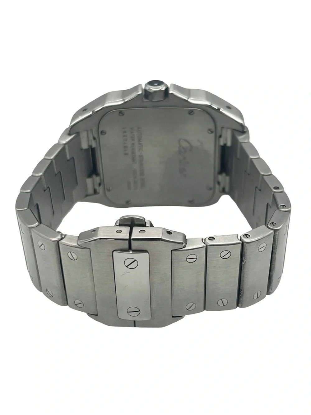 CARTIER Santos 100 White Dial Stainless Steel Watch